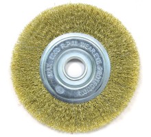 Щетка для УШМ плоская латунированная витая проволока Elitech 1820.074800