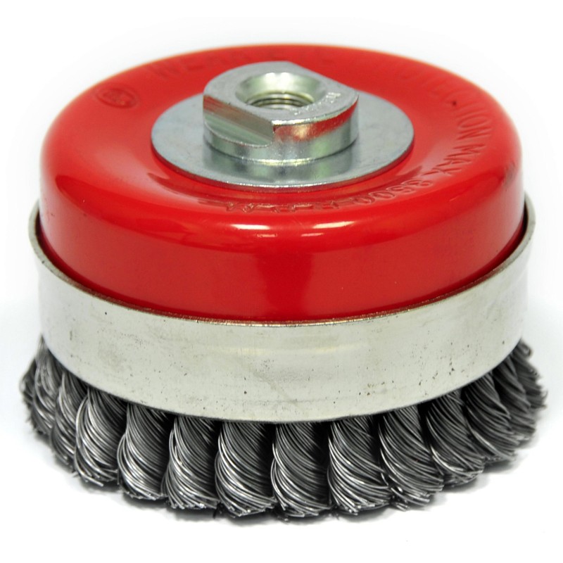 Щетка для УШМ «Чашка» усиленная крученая проволока Elitech 1820.075500