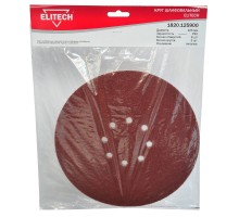 Круг шлифовальный 225 мм Р40 5 шт. Elitech 1820.125900