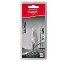 Сверло ступенчатое (хвостовик, шестигранник 1/4, 9 ступеней, НSS) Elitech 1820.049100