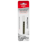 Сверло по металлу (цилиндрический хвостовик, HSS-СО, Р6М5К5) Elitech 1820.064700