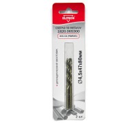 Сверло по металлу (цилиндрический хвостовик, HSS-СО, Р6М5К5) Elitech 1820.065300