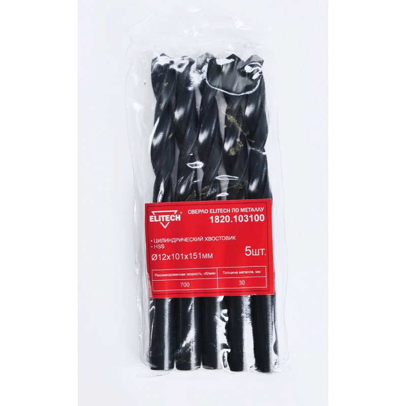 Сверло для металла Elitech 1820.103100 Ø12.0х101х151мм