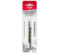 Сверло по металлу (цилиндрический хвостовик, HSS-СО, Р6М5К5) Elitech 1820.065200
