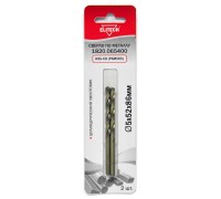 Сверло по металлу (цилиндрический хвостовик, HSS-СО, Р6М5К5) Elitech 1820.065400