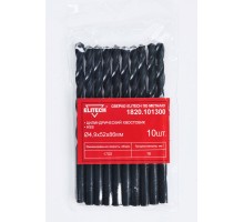 Сверло для металла HSS, 4.9х52х86 мм, хв-цилиндр, пакет, 10 шт. Elitech 1820.101300 (набор)