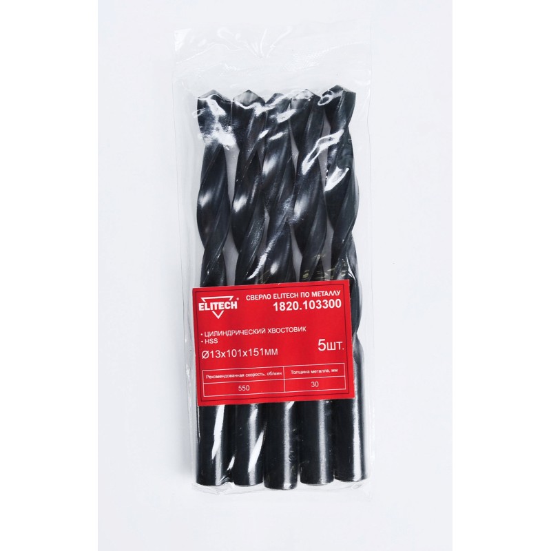 Сверло для металла Elitech 1820.103300 Ø13.0х101х151мм