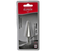 Сверло ступенчатое (хвостовик, шестигранник 1/4, 9 ступеней, НSS) Elitech 1820.049200