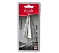 Сверло ступенчатое (цилиндрический хвостовик 10 мм, 15 ступеней)Elitech 1820.049300