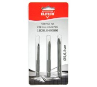 Сверла по стеклу/кафелю Elitech 1820.049500, набор
