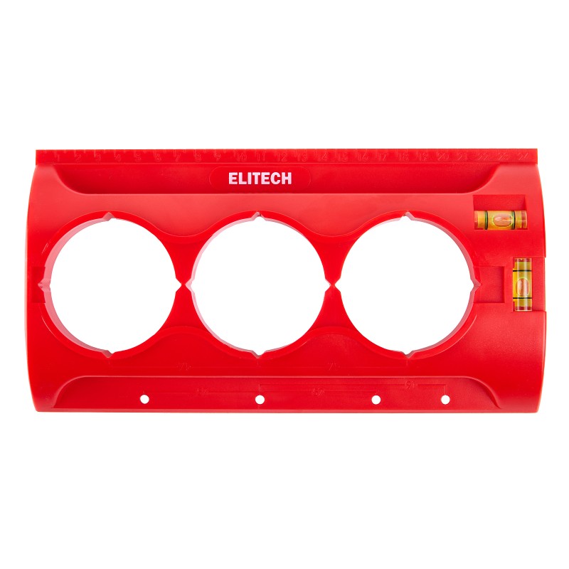 Шаблон для разметки подрозетников ELITECH 320901 2 глазка