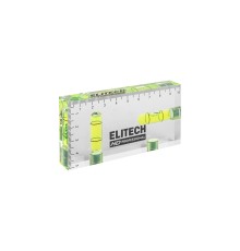 Уровень пузырьковый акриловый ELITECH HD 320308 10 см, 2 колбы