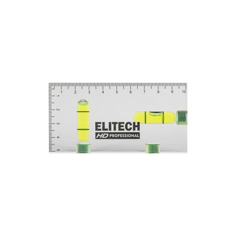 Уровень пузырьковый акриловый ELITECH HD 320308 10 см, 2 колбы