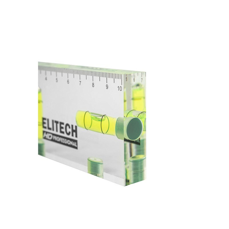 Уровень пузырьковый акриловый ELITECH HD 320308 10 см, 2 колбы