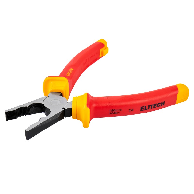 Плоскогубцы диэлектрические ELITECH 110402 180 мм, сталь CrV