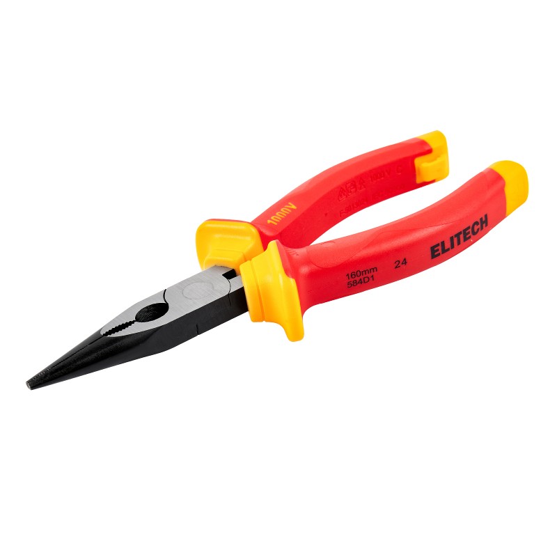 Длинногубцы диэлектрические ELITECH 120401 160 мм, сталь CrV