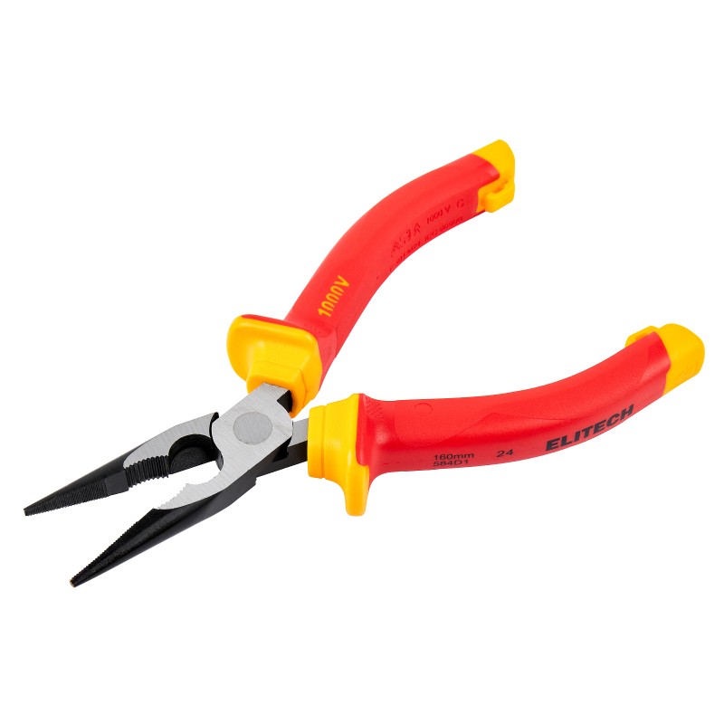 Длинногубцы диэлектрические ELITECH 120401 160 мм, сталь CrV