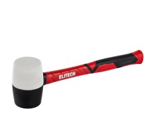 Киянка черная/белая ELITECH 620301 450 гр, фибергласс