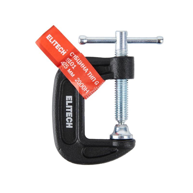 Струбцина тип G ELITECH 513101 25х20 мм, 200 кг