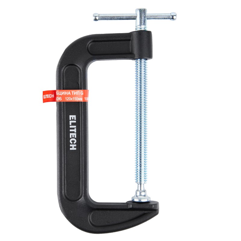 Струбцина тип G ELITECH 513106 170х68 мм , 1000 кг