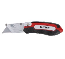 Нож строительный складной ELITECH 410501 трапеция, 3 лезвия
