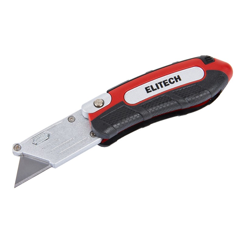Нож строительный складной ELITECH 410501 трапеция, 3 лезвия