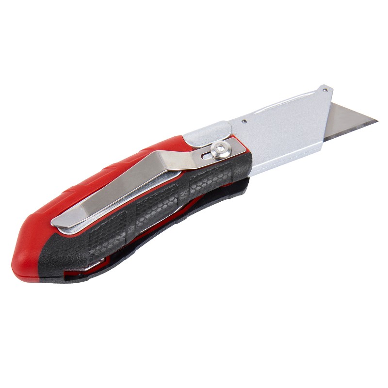 Нож строительный складной ELITECH 410501 трапеция, 3 лезвия