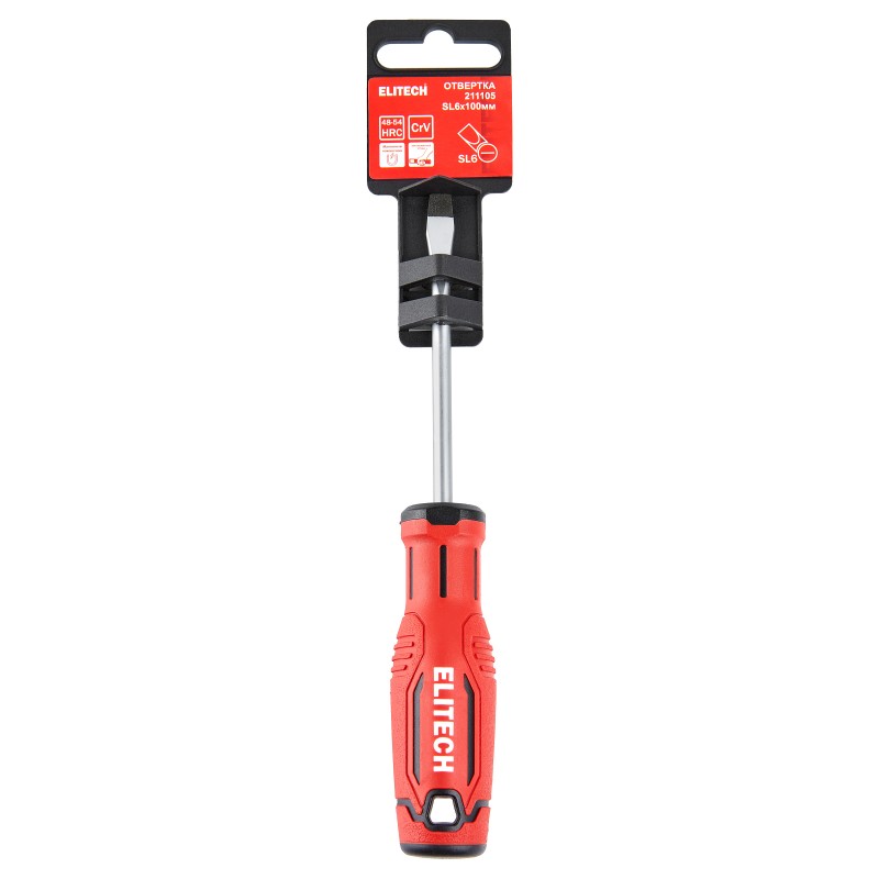 Отвертка ELITECH 211105 SL6х100 мм