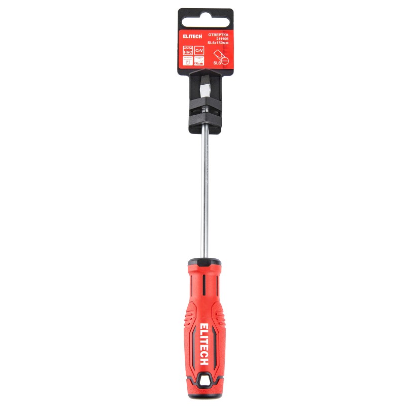 Отвертка Elitech 211106 SL6х150 мм
