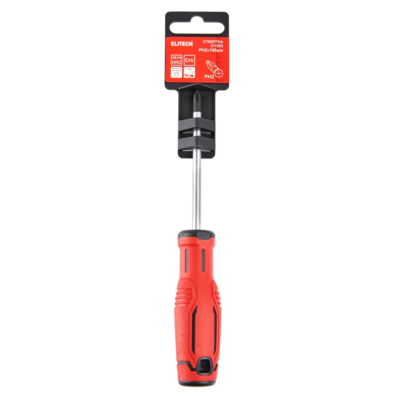 Отвертка Elitech 211205 PH2х100 мм