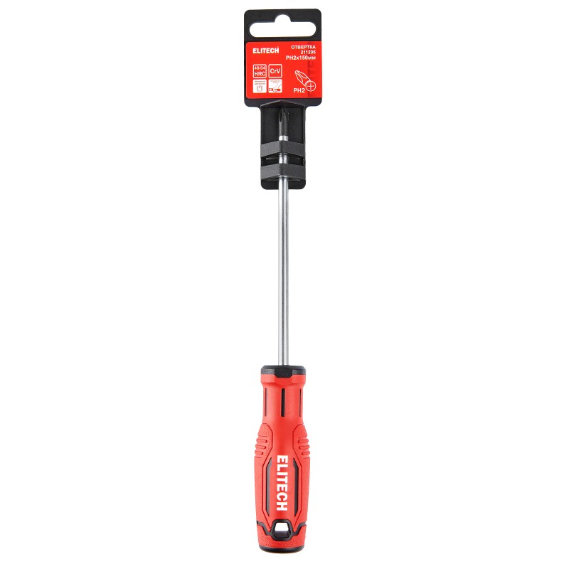 Отвертка Elitech 211206 PH2х150 мм