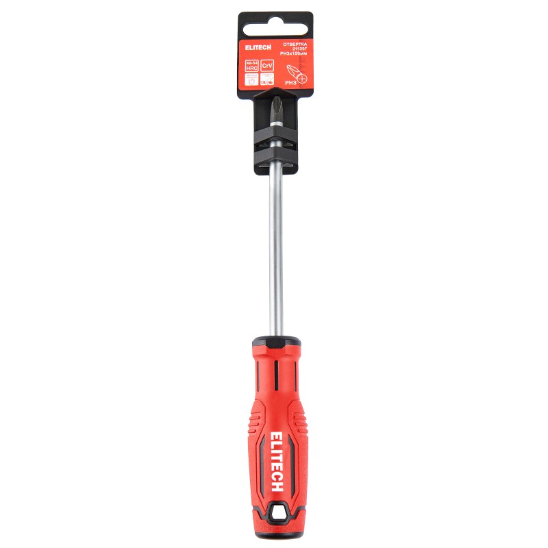 Отвертка Elitech 211207 PH3х150 мм