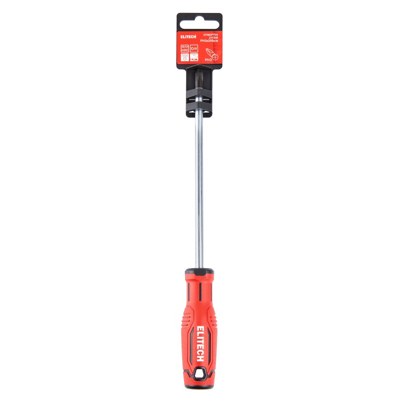 Отвертка Elitech 211208 PH3х200 мм