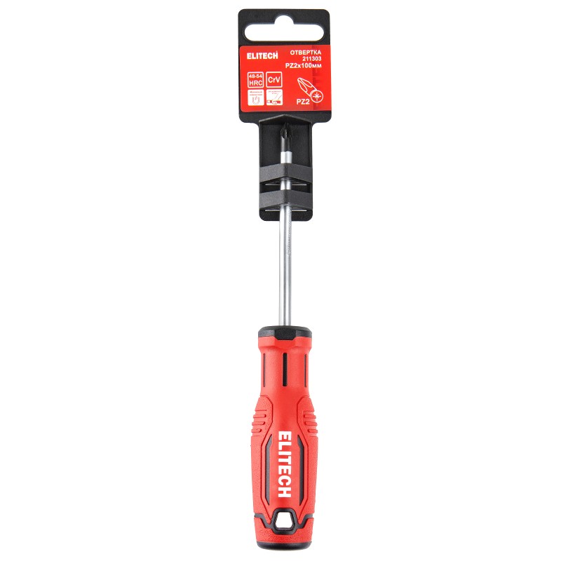 Отвертка Elitech 211303 PZ2х100 мм