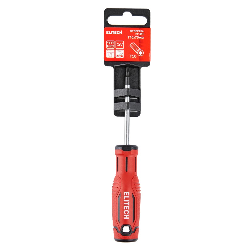 Отвертка Elitech 211401 T10х75 мм