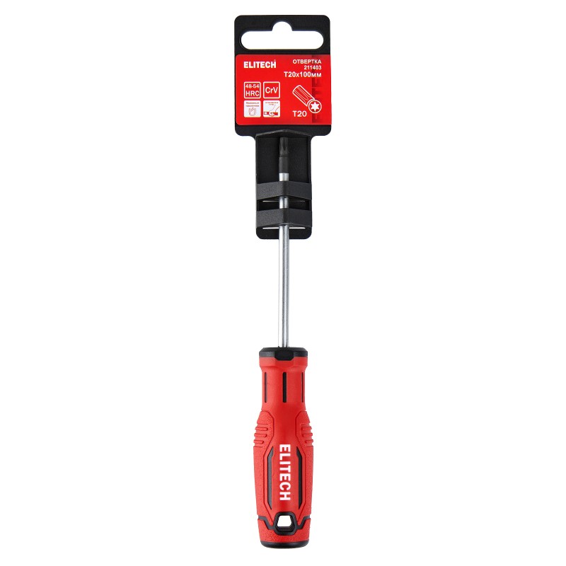 Отвертка Elitech 211403 T20х100 мм