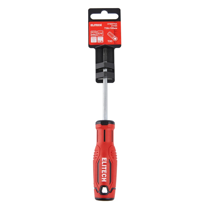 Отвертка Elitech 211405 T30х100 мм