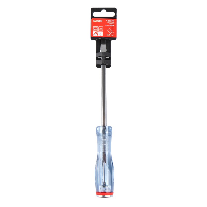 Отвертка ударная ELITECH 221103 SL8х150 мм