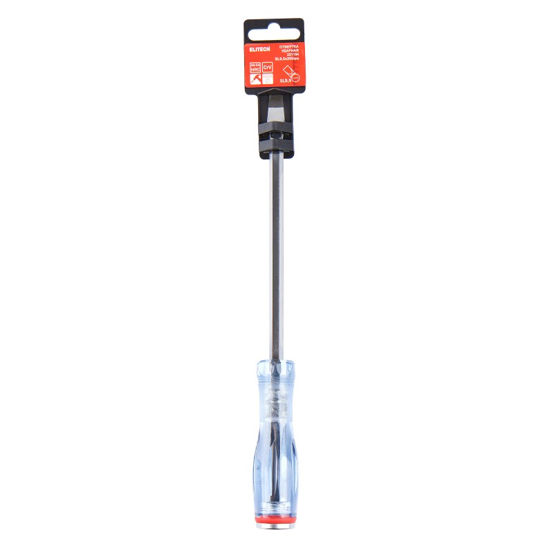 Отвертка ударная ELITECH 221104 SL9,5х200 мм