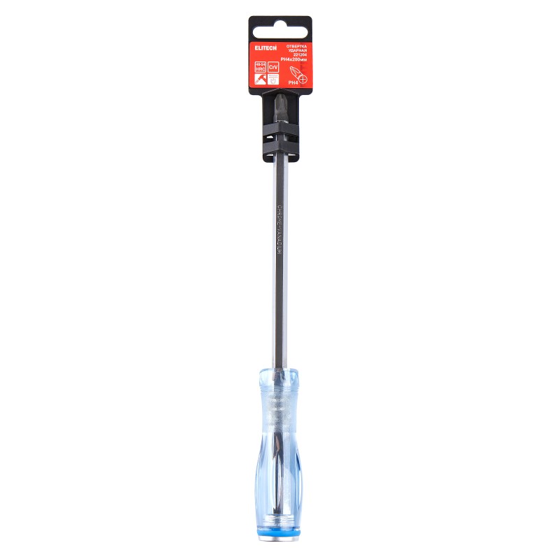 Отвертка ударная ELITECH 221204 PH4х200 мм