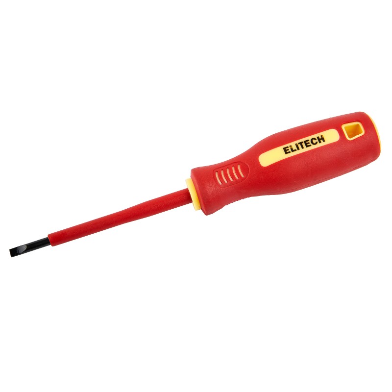 Отвертка диэлектрическая ELITECH 231101 SL3.5х75 мм