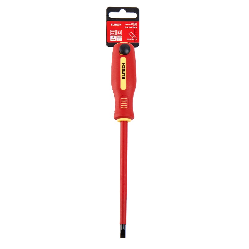Отвертка диэлектрическая ELITECH 231104 SL6,5х150 мм