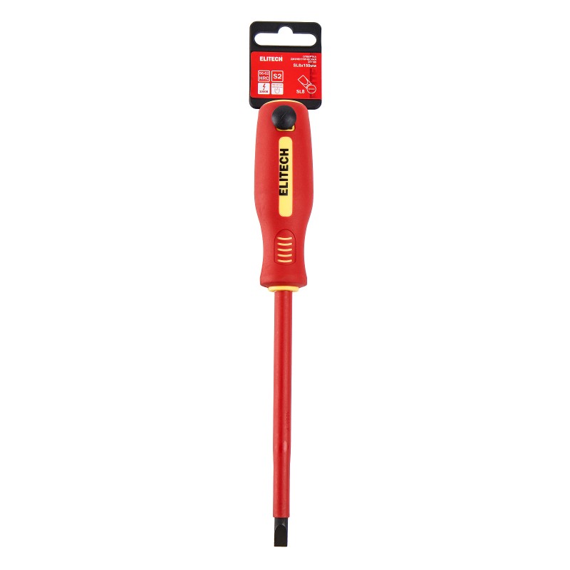 Отвертка диэлектрическая ELITECH 231105 SL8х150 мм