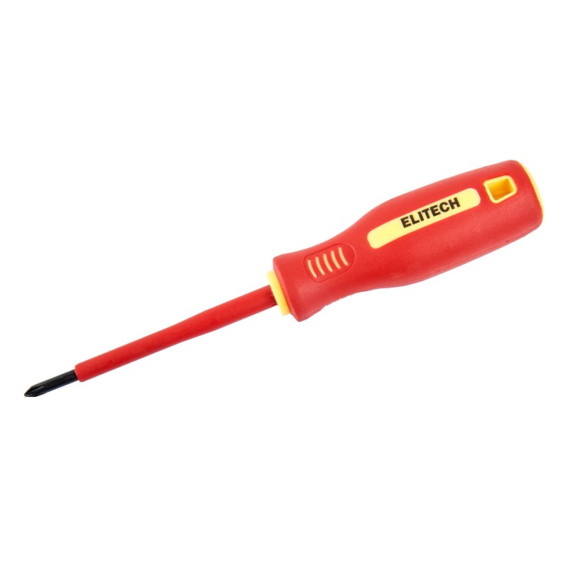 Отвертка диэлектрическая ELITECH 231201 PH0х75 мм