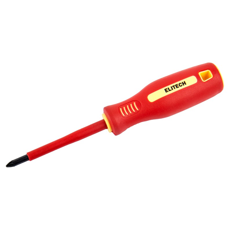 Отвертка диэлектрическая ELITECH 231302 PZ1х80 мм