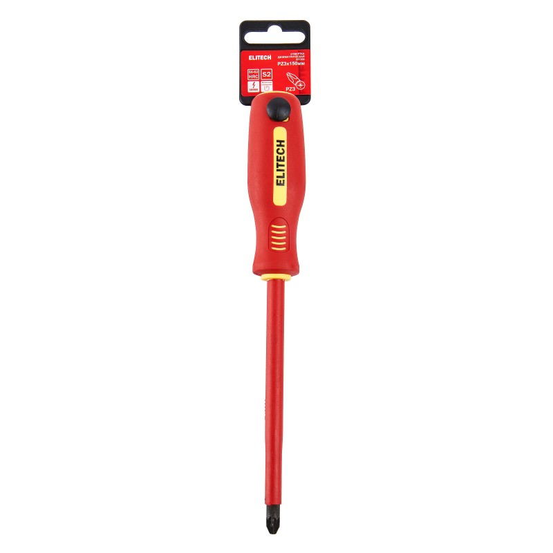 Отвертка диэлектрическая ELITECH 231304 PZ3х150 мм