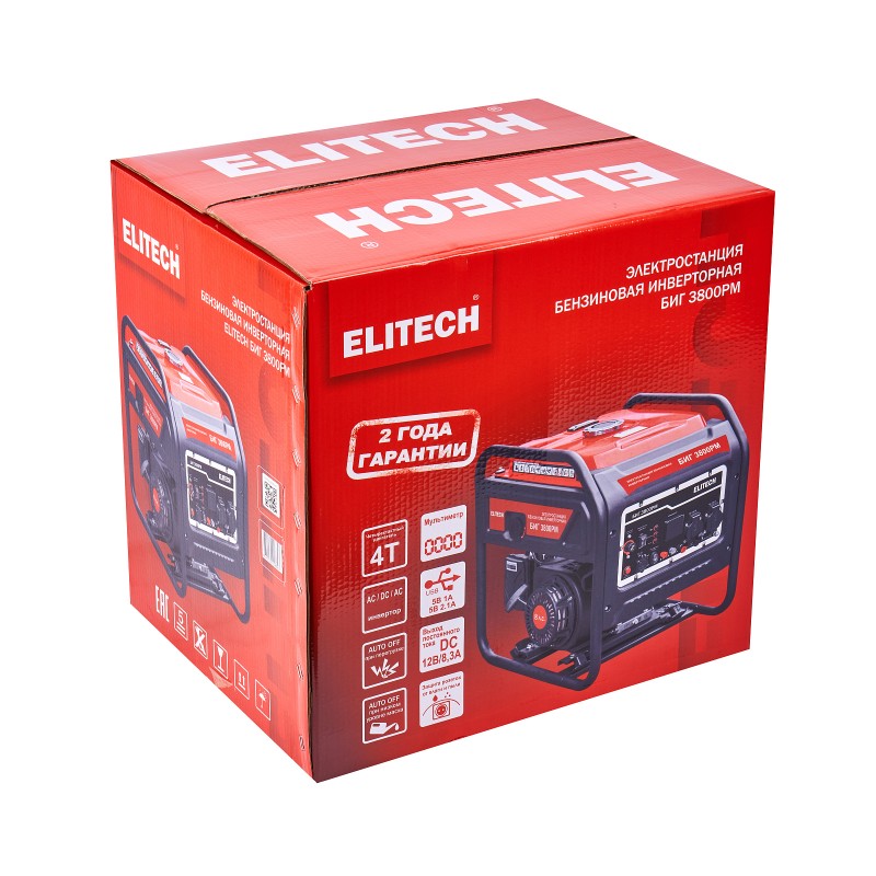 Бензиновый генератор Elitech БИГ 3800РМ