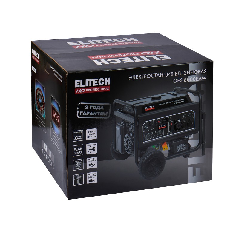 Бензиновый генератор ELITECH GES 8000EAW