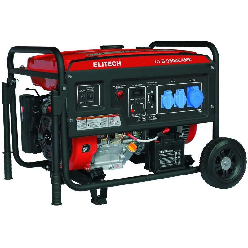 Бензиновый генератор Elitech СГБ 9500ЕАМК