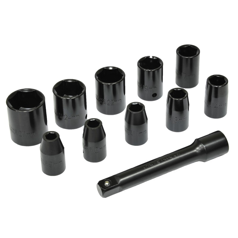 Набор торцовых головок (10 шт.) и удлинителя (1 шт.) Elitech 0704.014500